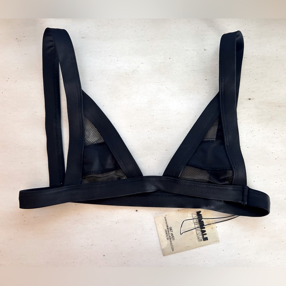 Minimale Animale Mesh Bra Bandit Bikini Top Small *NWT*